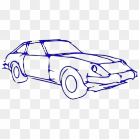 Black Outline Of A Car, HD Png Download - car silhouette png