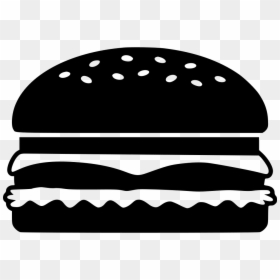 Black Hamburger Clipart, HD Png Download - cheeseburger png