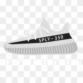 White And Blue Yeezys, HD Png Download - yeezy png