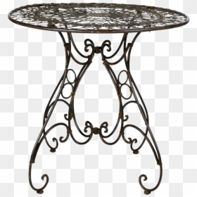 Wrought Iron Bistro Table - Coffee Table, HD Png Download - wrought iron png