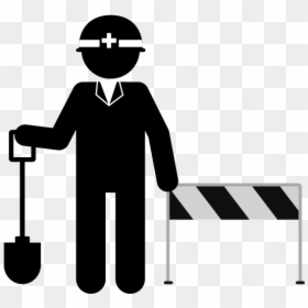 Worker Icon Construction Person Icon Png, Transparent Png - construction worker silhouette png
