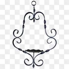 Vintage Hand Forged Wrought Iron Hanger Farmhouse Country, HD Png Download - wrought iron png