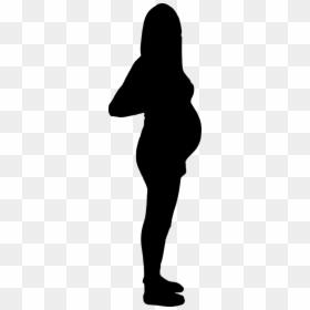 Pregnant Woman Silhouette - Curvy Woman Silhouette, HD Png Download - pregnant woman silhouette png