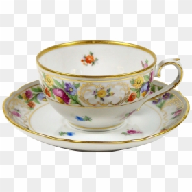 Vintage Schumann Tea Cup Dresden Line 6 Oz Dresden - Vintage Cup Of Tea Png, Transparent Png - vintage tea cup png