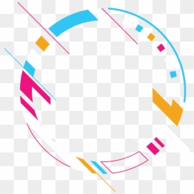 Colourful Circle Banner With Abstract - Png Circle Banner Png, Transparent Png - circle banner png
