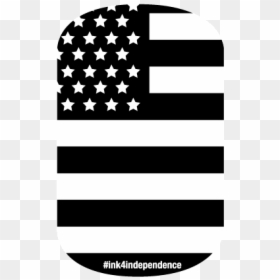Emblem, HD Png Download - usa flag black and white png