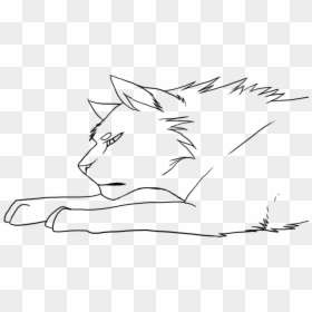 28 Collection Of Drawing Of A Cat Laying Down - Warrior Cat Lying Down Coloring Pages, HD Png Download - cat laying down png