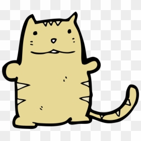 Cat Whiskers Cartoon Clip Art - Fat Cat Cartoon, HD Png Download - cat laying down png