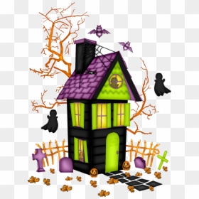 Transparent Halloween House Png - Cute Halloween Haunted House Clip Art, Png Download - haunted house clipart png