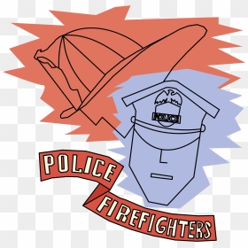 And Firefighters Medium Image - Fire And Police Graphic, HD Png Download - firefighter clipart png
