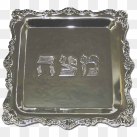 Silver Plated Matzah Plate - Plate, HD Png Download - silver tray png
