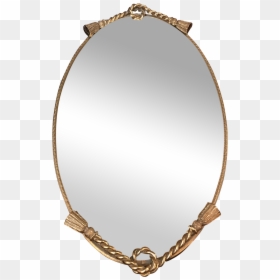 Tray Brass Mirror Oval M Chairish - Circle, HD Png Download - silver tray png