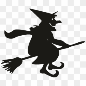 Broom Witchcraft Clip Art - Cartoon Witch On A Broomstick, HD Png Download - witches broom png