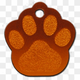 Placa Identificativa Para Perro Huella Naranja - Chapitas Para Gato En Forma De Huella, HD Png Download - huella de perro png