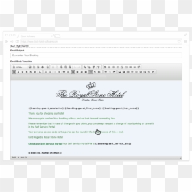 The Personalised Email Template Editor Screen In Clock - Hotel Email To Guest, HD Png Download - clock template png