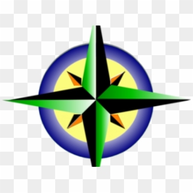 Compass Clipart Public Domain - Compass Rose Blue, HD Png Download - compass clipart png