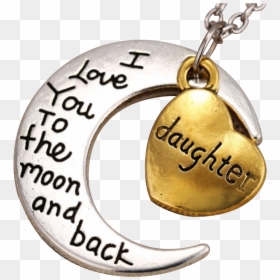 Necklace Clipart Army - Love You To The Moon And Back Daughter Necklace, HD Png Download - military dog tags png