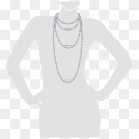 Necklaces Length Silouhette - Necklace, HD Png Download - white pearls png