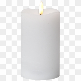 Led Pillar Candle Flamme - Unlit Candle Gif Transparent, HD Png Download - white candle png