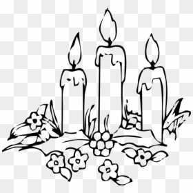 Candle Coloring Book Decorative - Candle Drawing, HD Png Download - white candle png