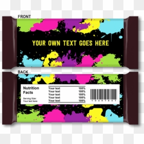 Neon Glow Party Hershey Candy Bar Wrappers - Chocolate Bar Wrapper Diy, HD Png Download - glow party png