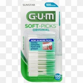 Gum® Soft-picks® Original, 100 Count - Paper Product, HD Png Download - green particles png