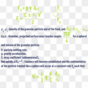 Theory Fluid At Rest"  Class="img-responsive Clickable - Vitesse De Sédimentation Formule, HD Png Download - green particles png