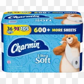 Ultra Soft Charmin Toilet Paper, HD Png Download - toilet paper roll png