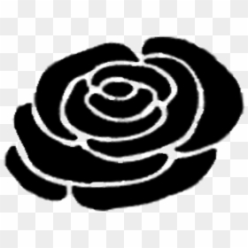 Transparent Black Roses Png - Rose Silhouette, Png Download - rose clipart black and white png