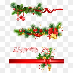 And Cane Branches Tree Candy Decoration Pine Clipart - Christmas Vector Png, Transparent Png - pine branches png