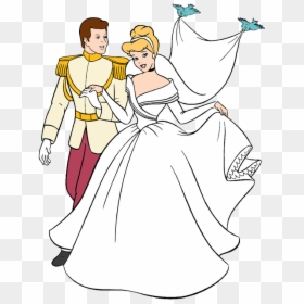 Transparent Wedding Clip Art - Cinderella And Prince Wedding, HD Png Download - prince charming png