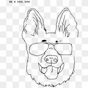 Cool Dog Drawing, HD Png Download - cool dog png