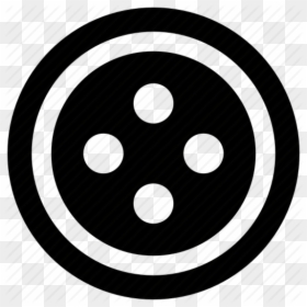 Sewing Button Png Image - Transparent Black Button Clipart, Png Download - white cloth png