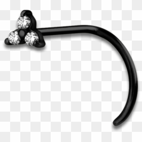 Pvd Black Steel Trinity Nose Stud - Still Life Photography, HD Png Download - nose stud png