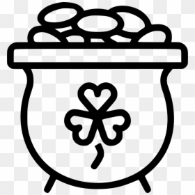 Fortune Gold Luck Pot - Wishes Icon, HD Png Download - rainbow pot of gold png