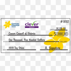 Cancer Council, HD Png Download - cheque png