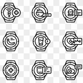 Health Smart Watch Icon, HD Png Download - rose stencil png