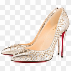 Louboutin Png Image - Louboutin Escarpic, Transparent Png - gold heels png