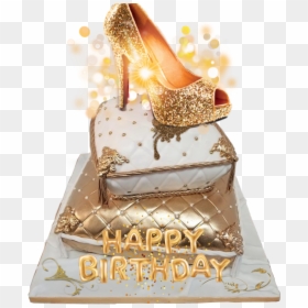#freetoedit #gold #heels #cake - High Heel Birthday Cake, HD Png Download - gold heels png