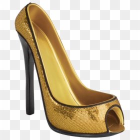 High Heel Champagne - Basic Pump, HD Png Download - gold heels png