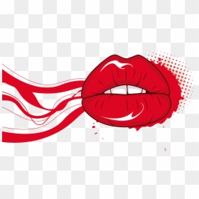 Lip Red Mouth - Campaña Ni Con El Petalo De Una Rosa, HD Png Download - shark mouth open png