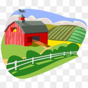 Farm Vector Green - Farm House Clipart Png, Transparent Png - barn clipart png