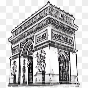 #arcdetriomphe #paris #shadesofgray #sticker #freetoedit - Triumphal Arch, HD Png Download - arc de triomphe png
