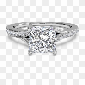 Diamond Shaped Wedding Rings - Princess Cut Modern Engagement Rings, HD Png Download - marriage rings png