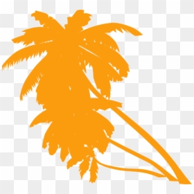 Orange Palm Tree Png, Transparent Png - palm tree png clipart