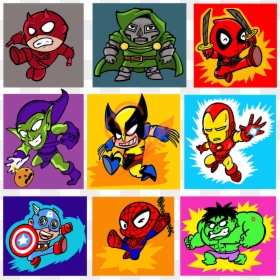 Parodia Kawaii Superheroes Marvel Birthday Ideas, Clip - Cartoon, HD Png Download - marvel superheroes png