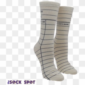 White Library Card Socks - Sock, HD Png Download - library card png