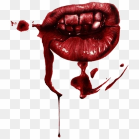 #@vampirs #halloween #blood #lips - Bloody Teeth Png Transparent, Png Download - bloody mouth png