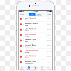 Check Call Log On Iphone 8 , Png Download - Iphone 8 Call Log, Transparent Png - iphone call png