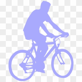 Man Bicycle Silhouette, HD Png Download - cyclist silhouette png